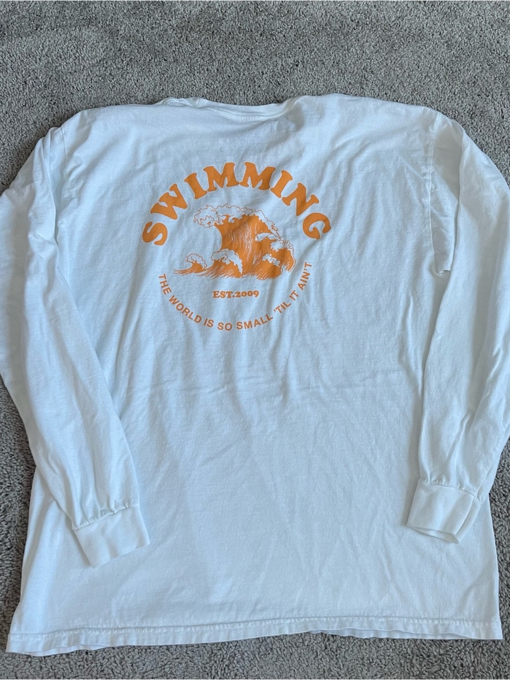 Mac Miller Swimming Long Sleeve Shirt White XL 23x30